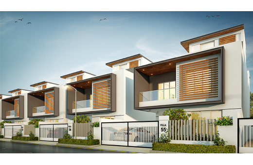 An architect's impression of Gated community Villas in Chennai